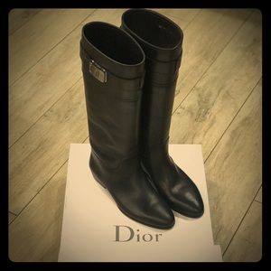 NEVER WORN Dior Classic Black Leather Boots